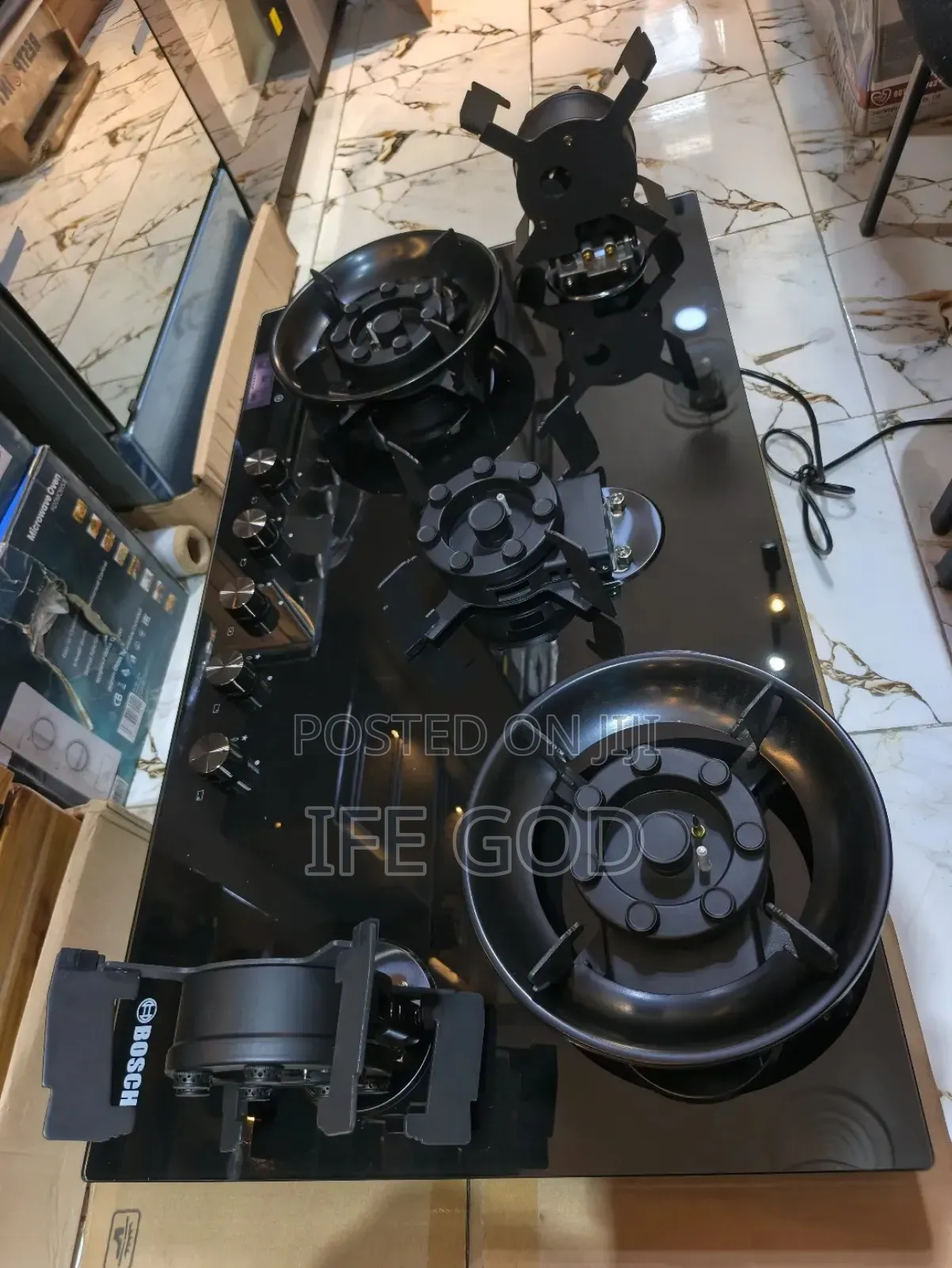 Original Bosch Inbuilt Cabinet Premium Luxury Flips Up 5 Burners Gas