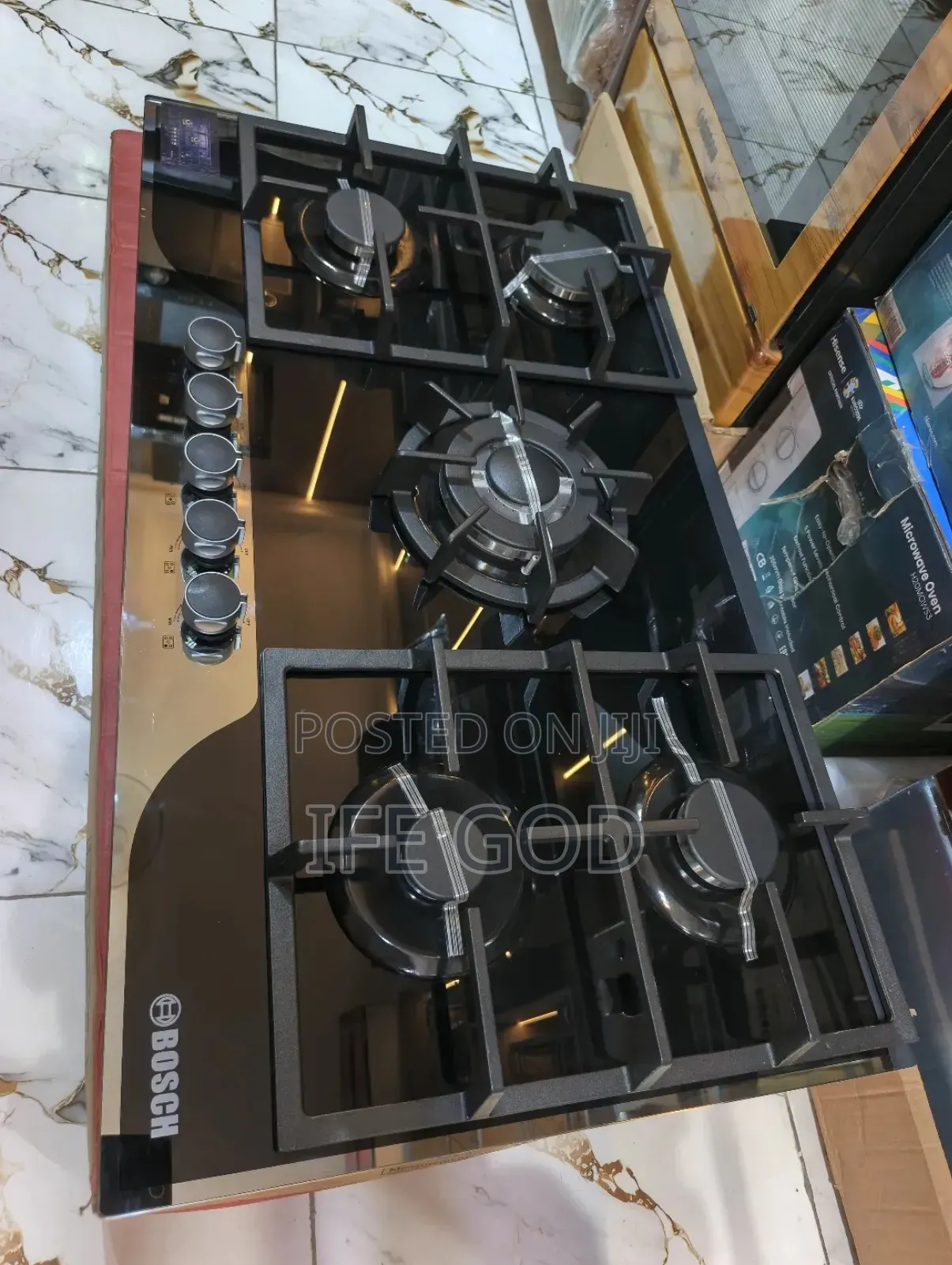 Quality Bosch Inbuilt Cabinet or Table Top 5 Burners Gas Cooker Hob