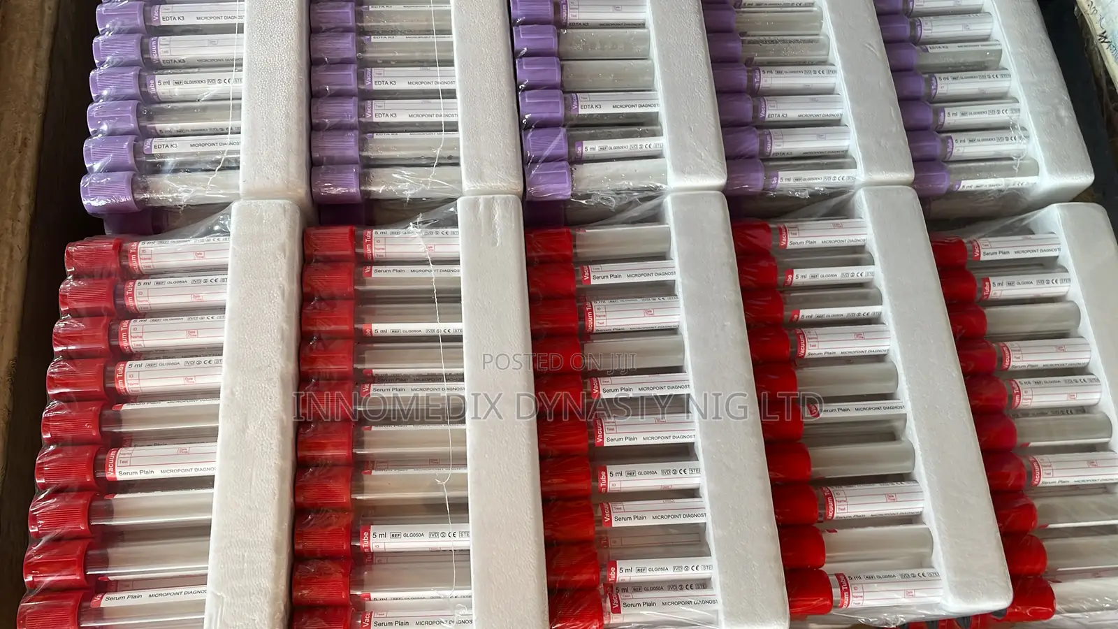 Plain and Edta Vacutainer Tubes
