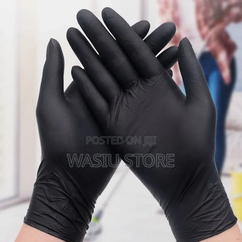 Disposable Black Vinyl/Nitrile Blend Gloves