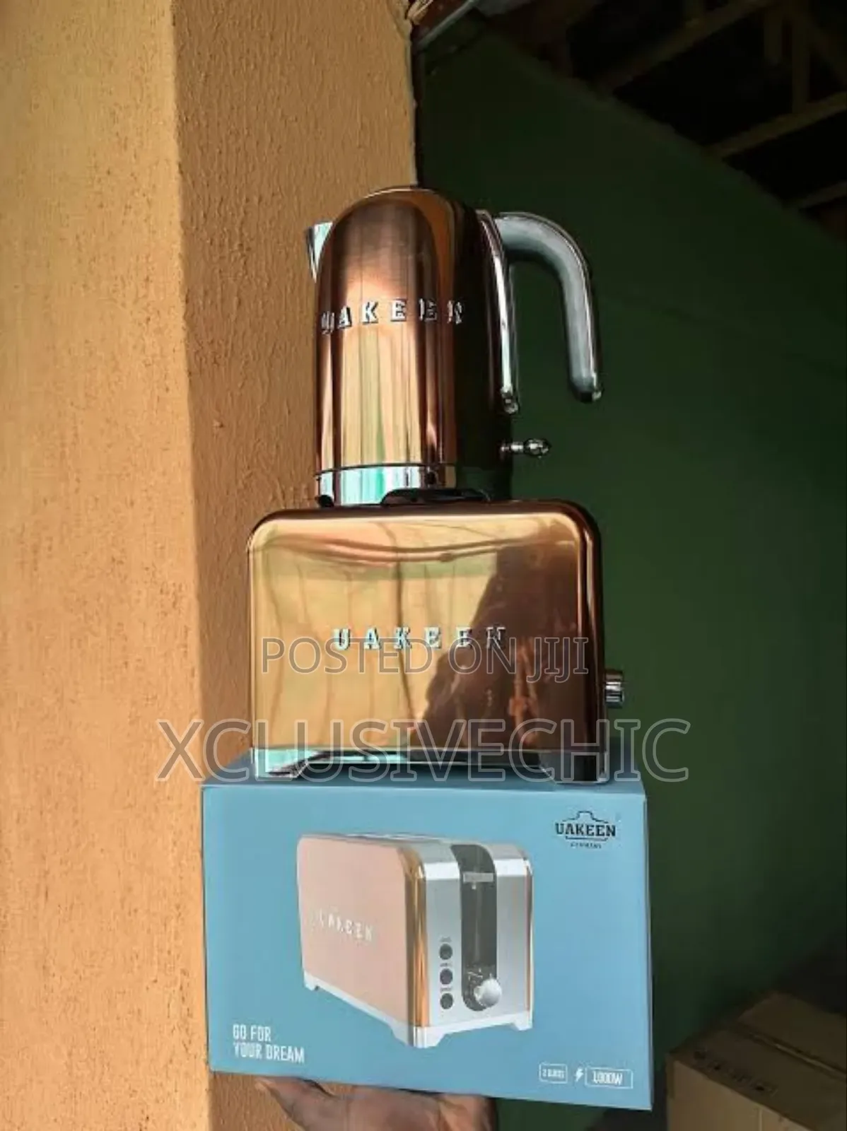 2 In 1 Uakeen Bread Toaster Electric Kettle