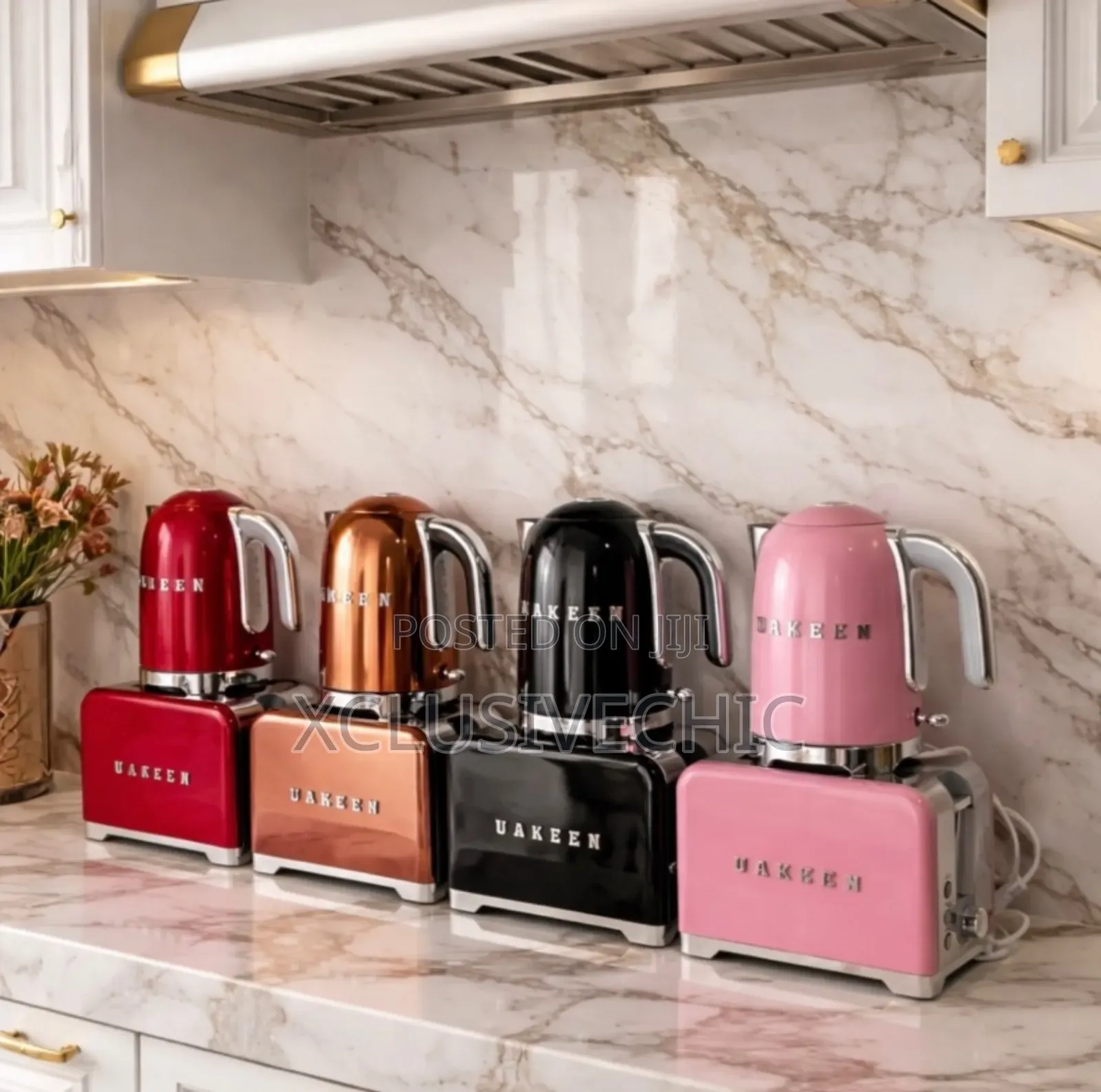 2 In 1 Uakeen Bread Toaster Electric Kettle
