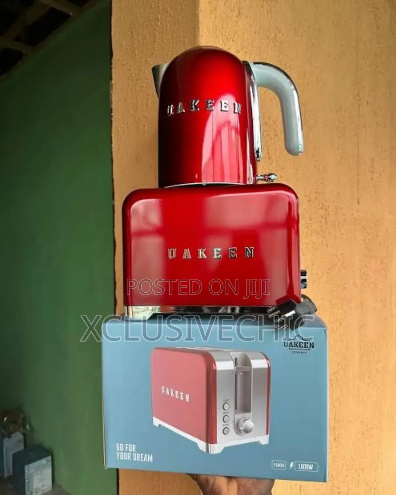 2 In 1 Uakeen Bread Toaster Electric Kettle