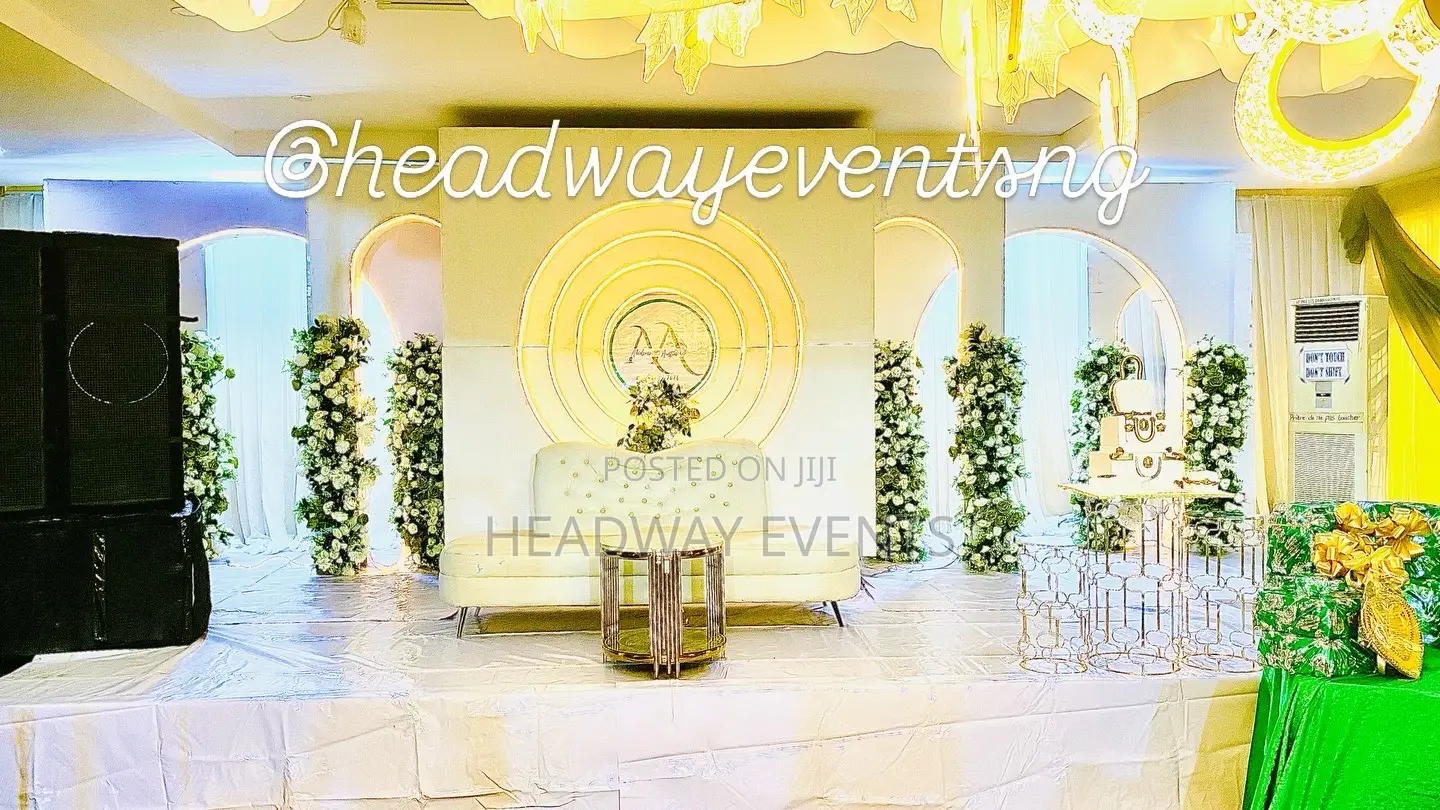 Premium Wedding Decoration With 3d Backdrop