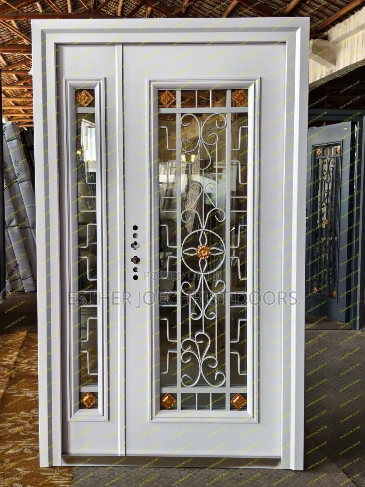 4ft White Castillo French Glass