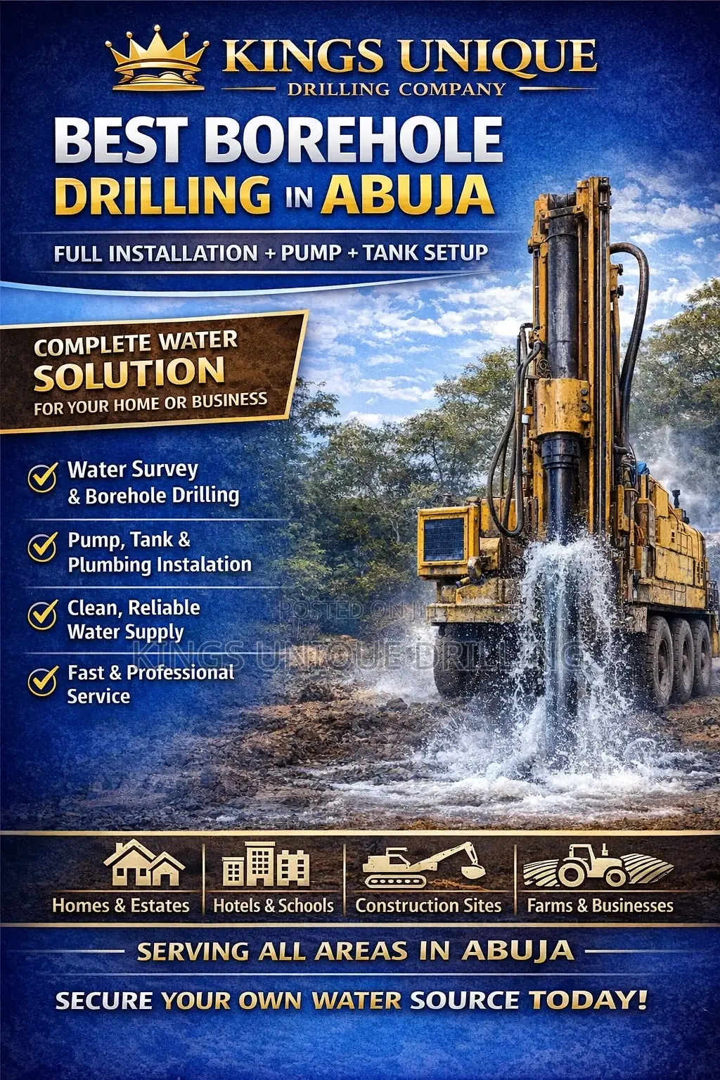 Borehole Drilling In Abuja | Fast, Reliable Water Solution