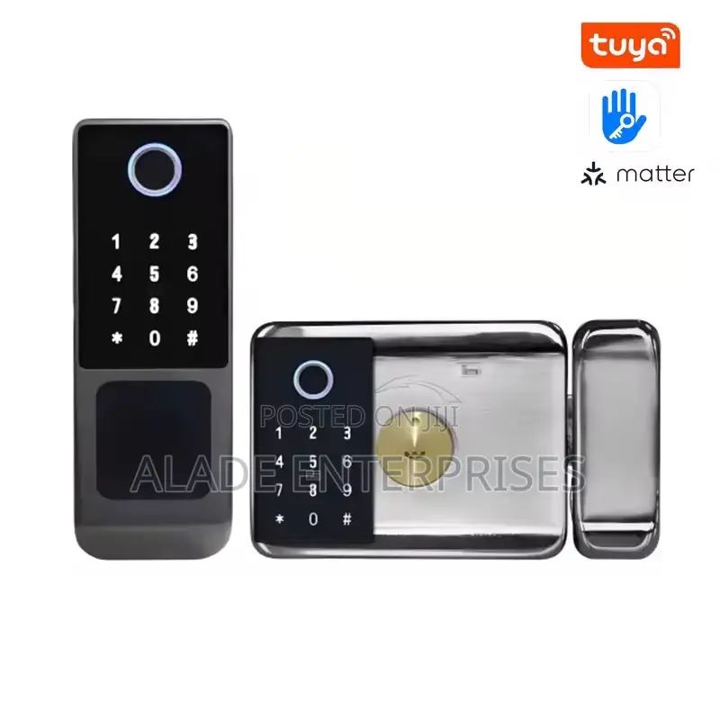 Tuya App Double Fingerprint Door Lock Waterproof Digital Rim Locks