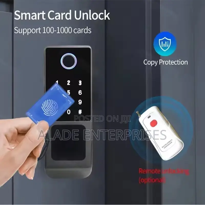 Tuya App Double Fingerprint Door Lock Waterproof Digital Rim Locks