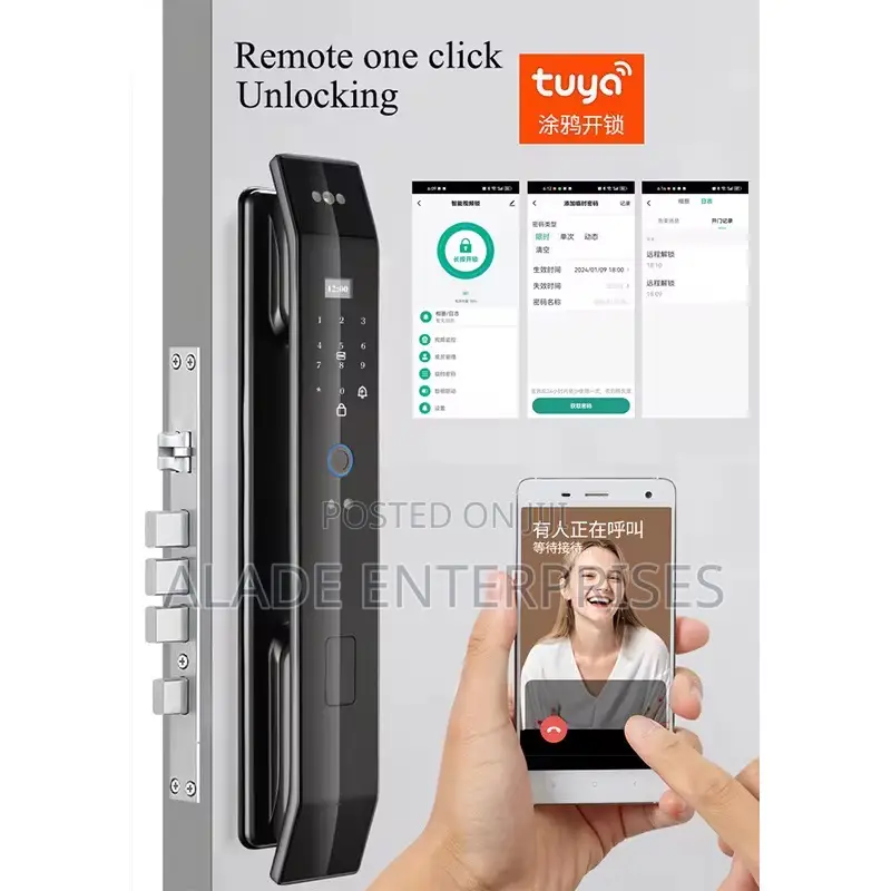 Tuya App Smart Lock Aluminum Alloy Electronic Deadbolt Lock
