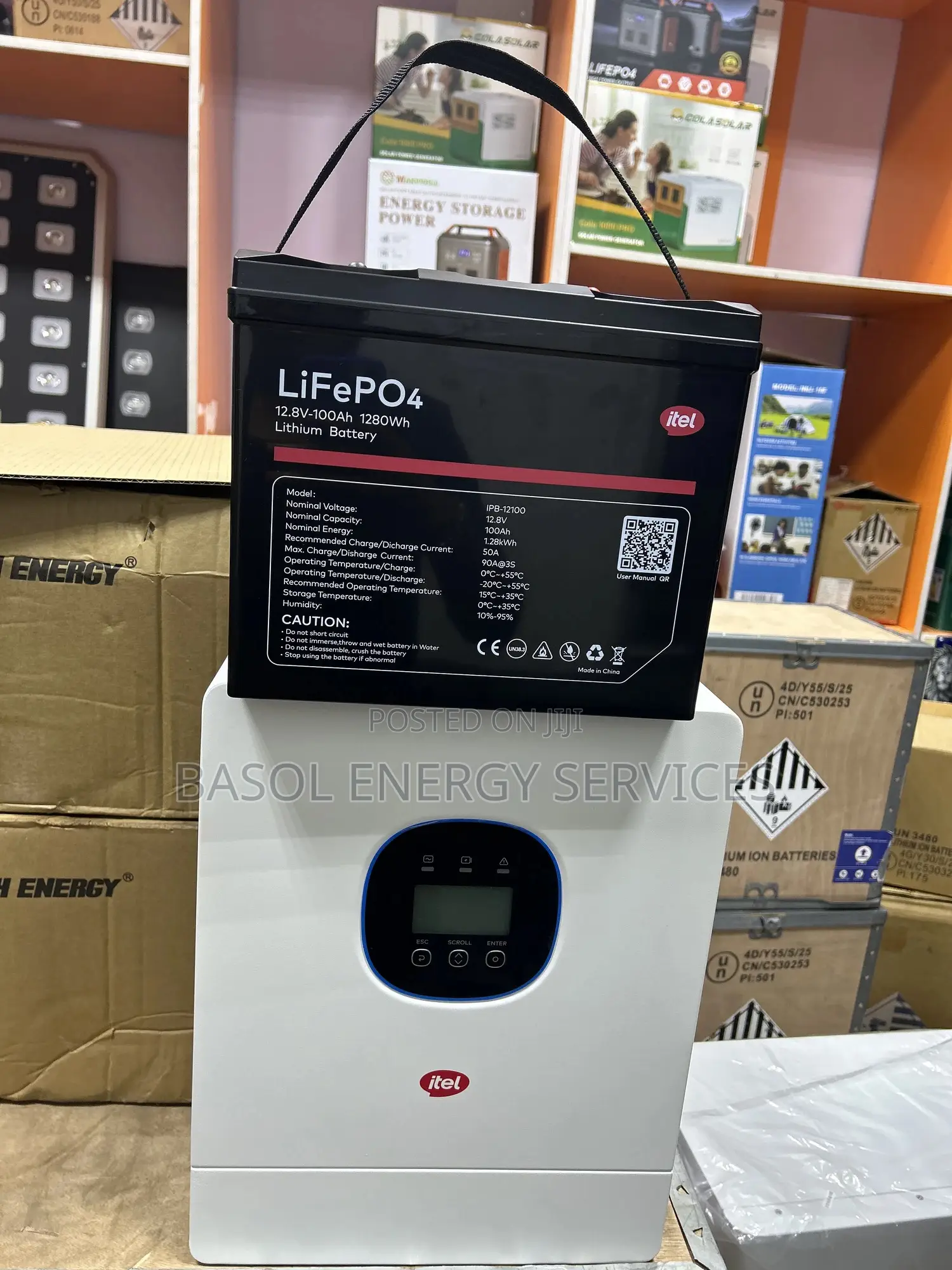 Itel 1.5kva Hybrid Inverter /1.3kwh Lithum Battery