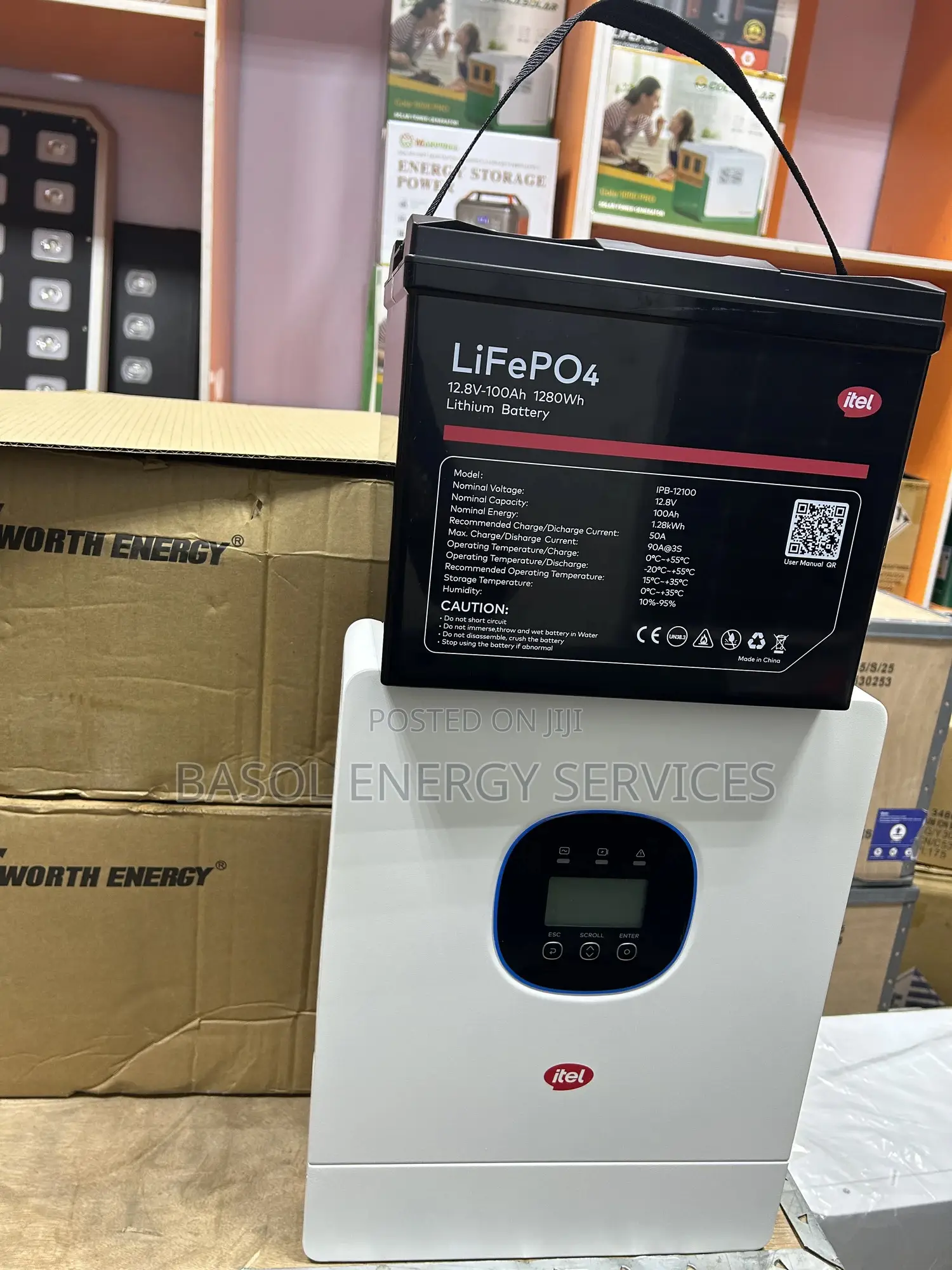 Itel 1.5kva Hybrid Inverter /1.3kwh Lithum Battery