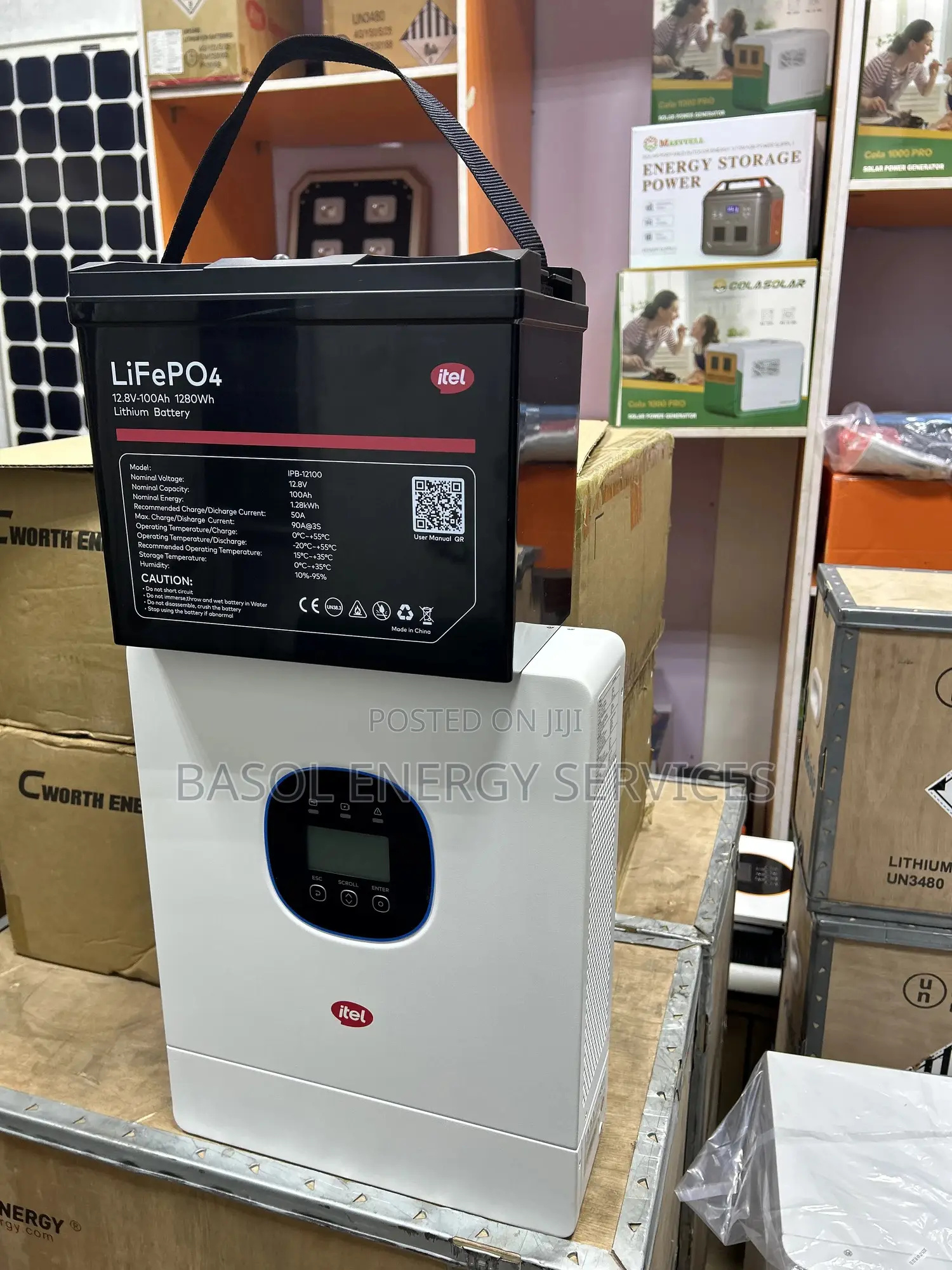 Itel 1.5 Kva Hybrid Inverter /1.3kwh Lithum Battery