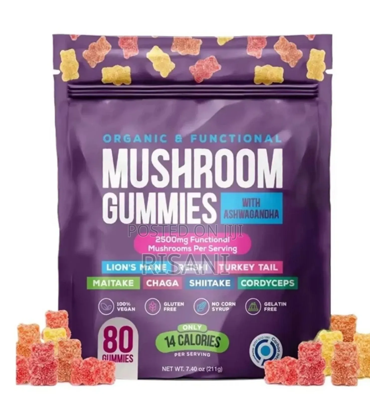 Mushroom Complex Gummies With Ashwghandha for Overall Well Being