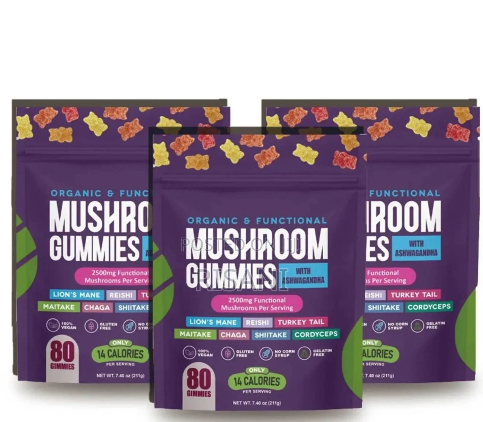 Mushroom Complex Gummies With Ashwghandha for Overall Well Being
