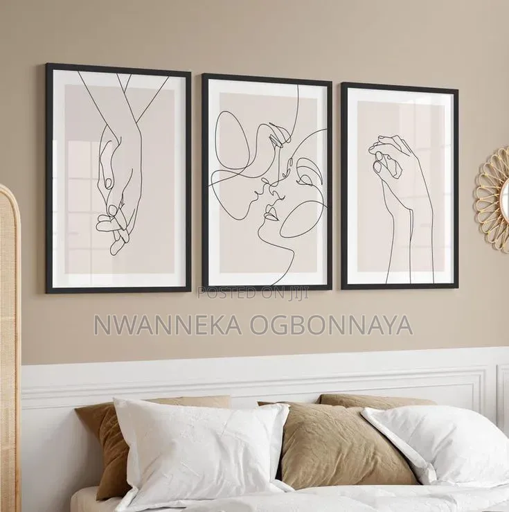 1/3pcs Line Wall Art Posters Canvas Abstract Artwork