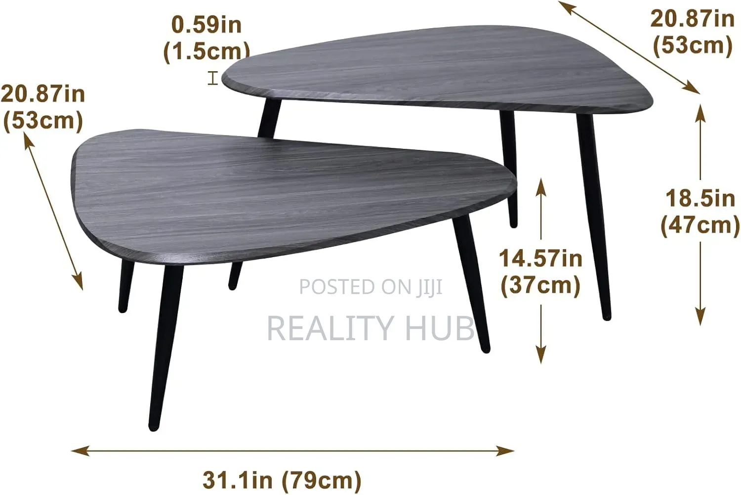 2 Sets Scandinavian Lightweight Luxury Irregular Living Room Coffee