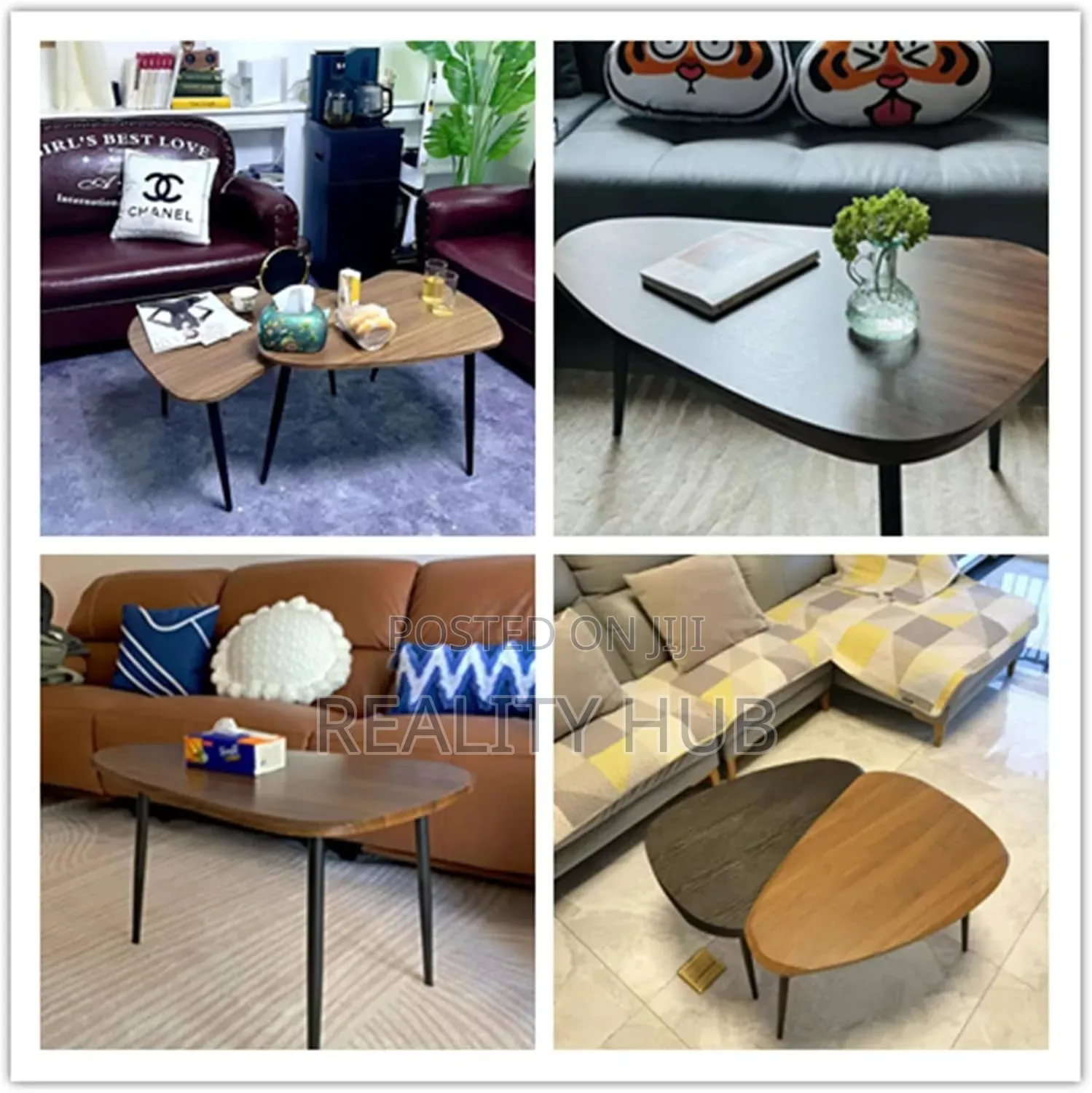 2 Sets Scandinavian Lightweight Luxury Irregular Living Room Coffee
