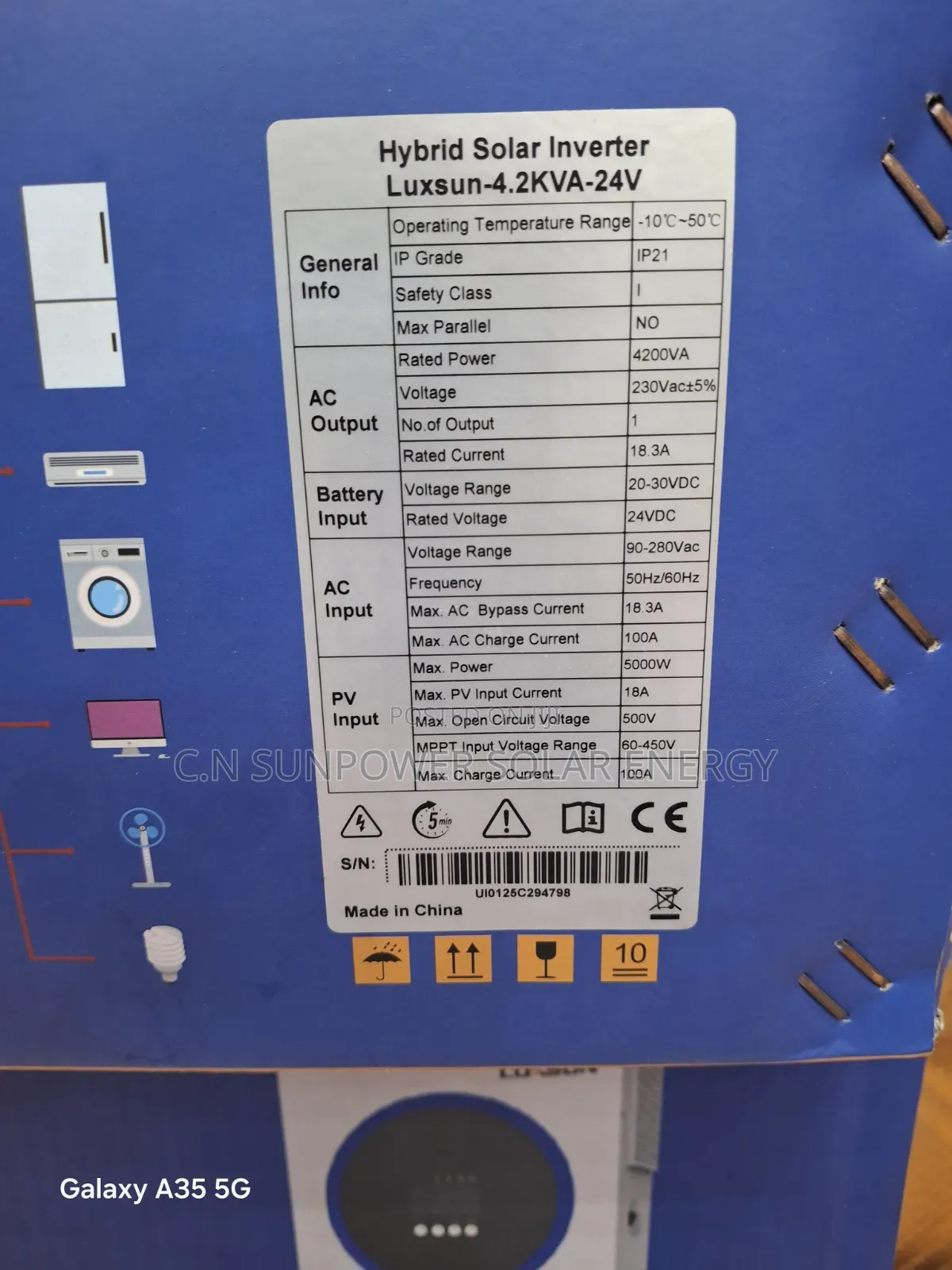 4.2kvs/24 Luxsun Hybrid Solar Inverter