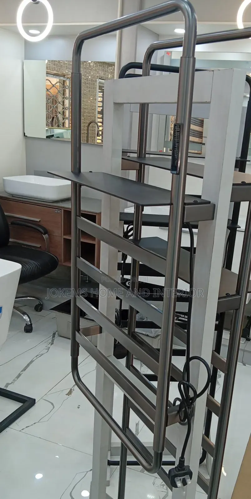 Grey Steel Electric Towel Warmer Rack