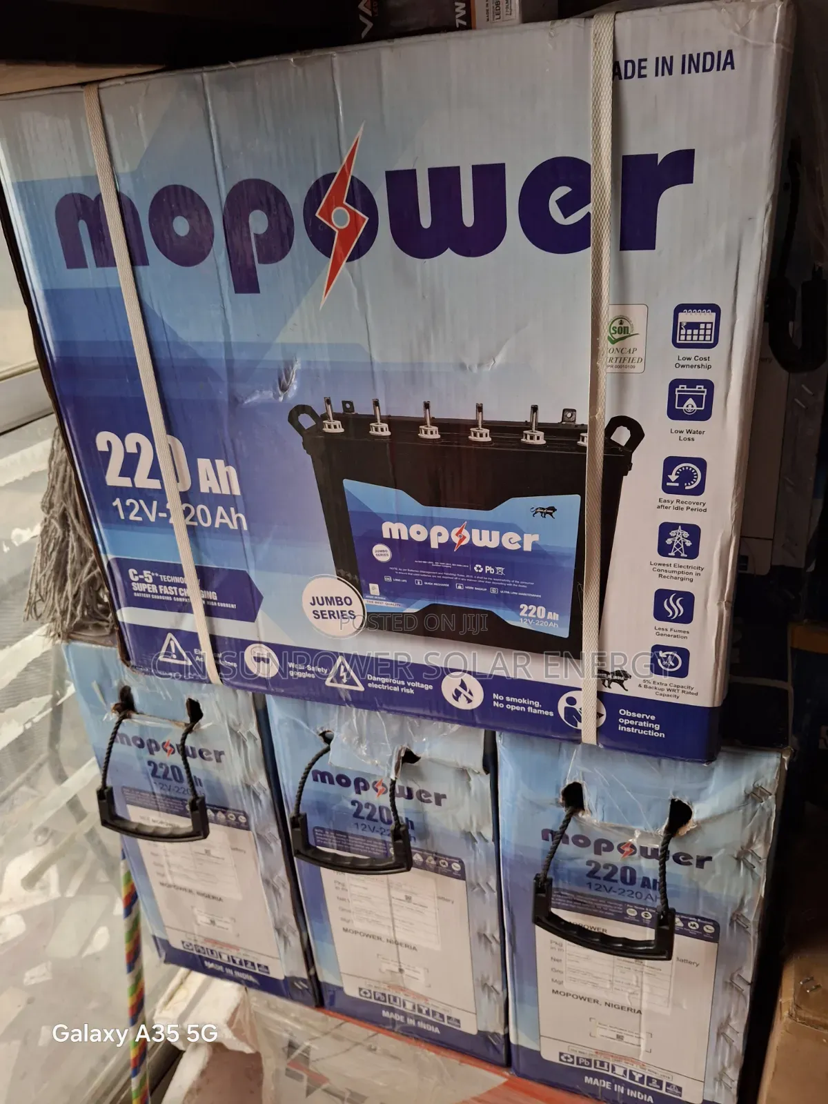 220ahs/12v Mopower Tubular Battery