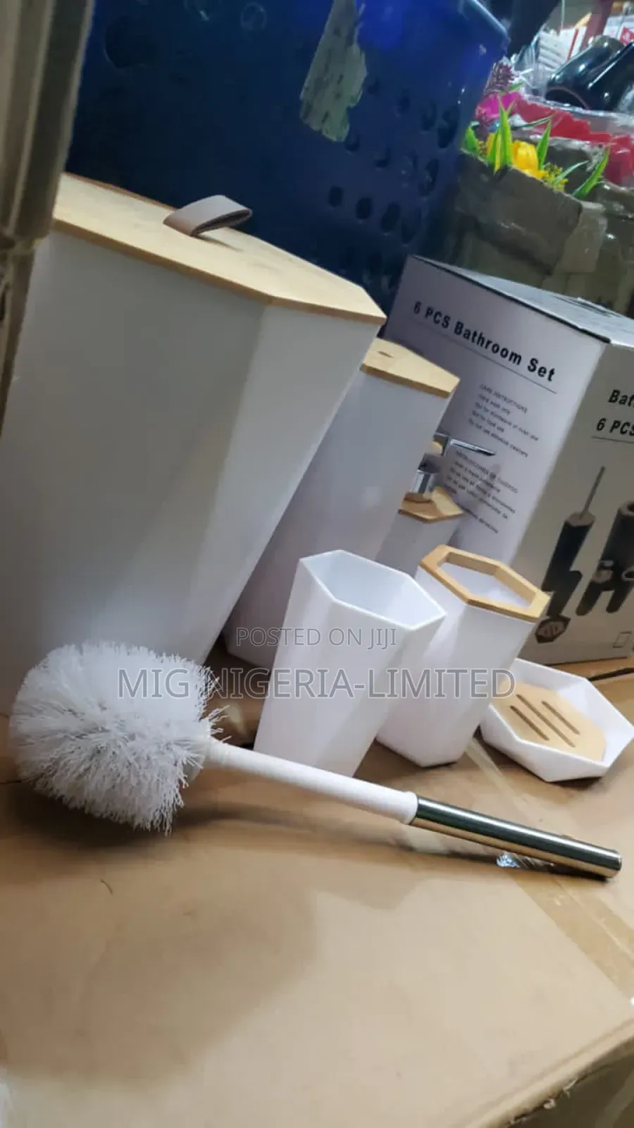 5pcs White Bathroom Set Accessory Toilet Compartment