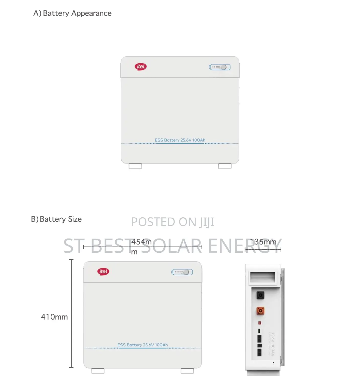 Itel 2.5kwh/24v Lithium Battery Pack 2.5kw Ipw-25100