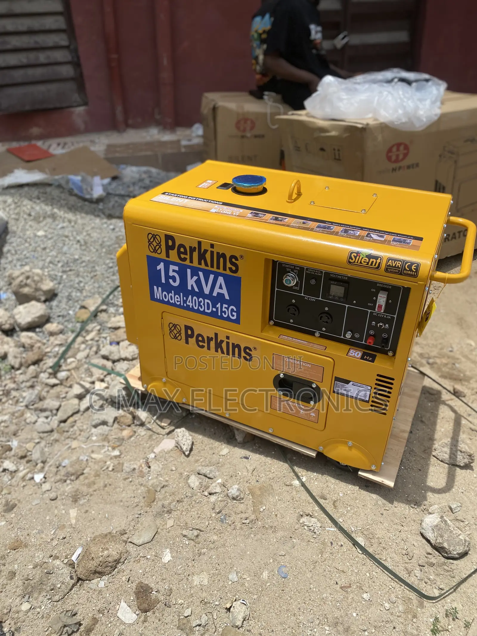 Perkins 15kva Diesel Generator 100% Copper Coil With a 1 Year Warranty