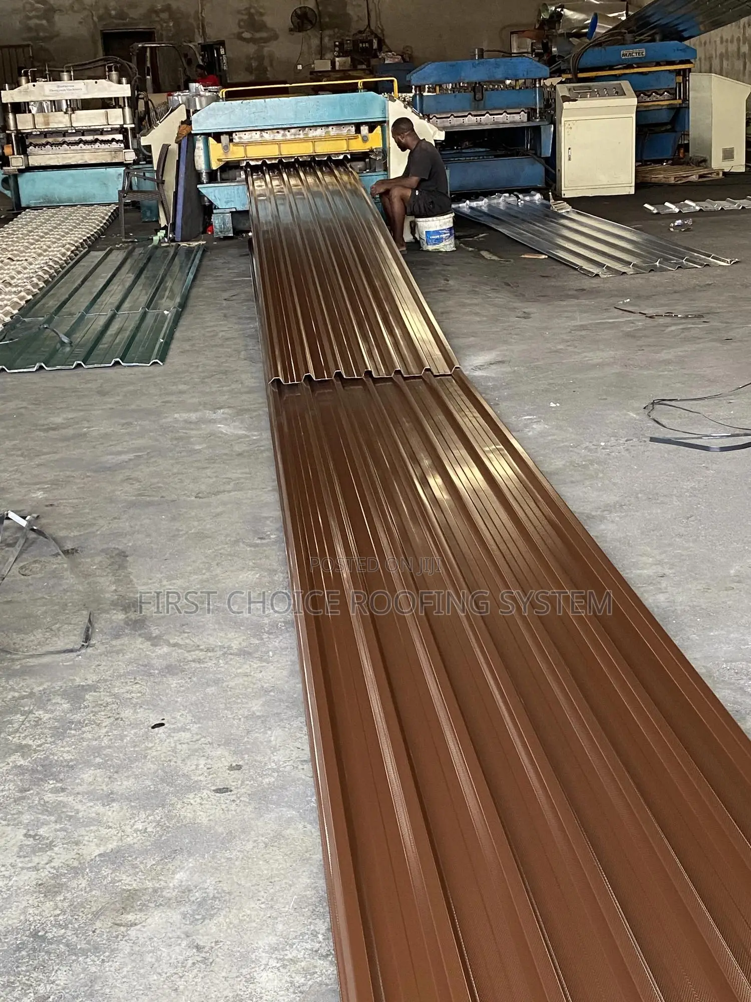 Normal Corrugation in Brown(Oven Baked Aluminum Roofing Sheet)