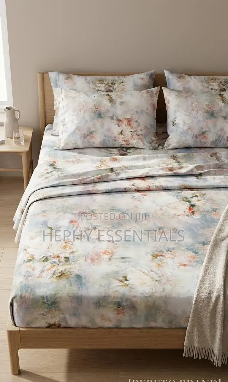 Polish Silky Flower Material Bedding Set 6x6