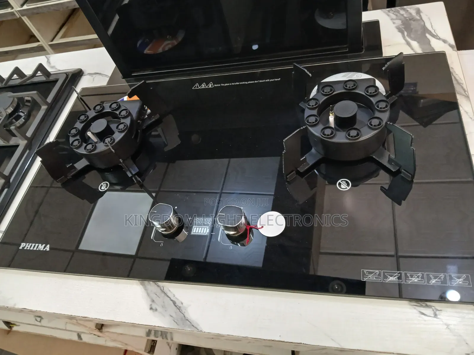 Phima Flip-Up Inbuilt 2 Burners Gas Cooker 100% Copper