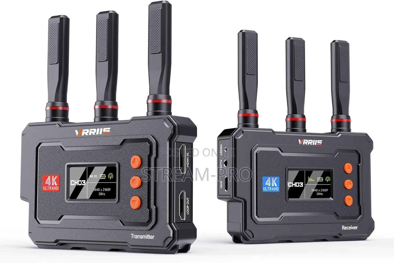 Wireless Hdmi Transmitter and Receiver,20-Channeladjustable,1500ft
