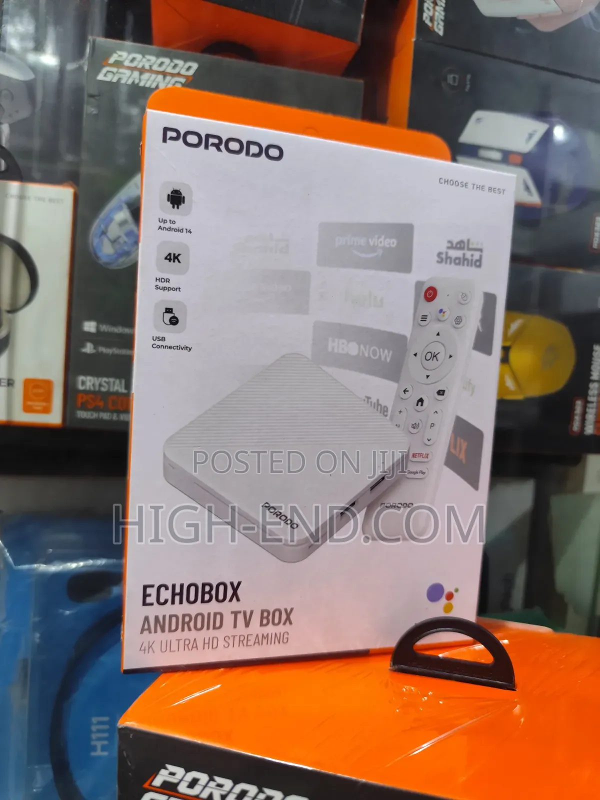 Porodo Echobox Android Tv Box Ultra Hd Streaming