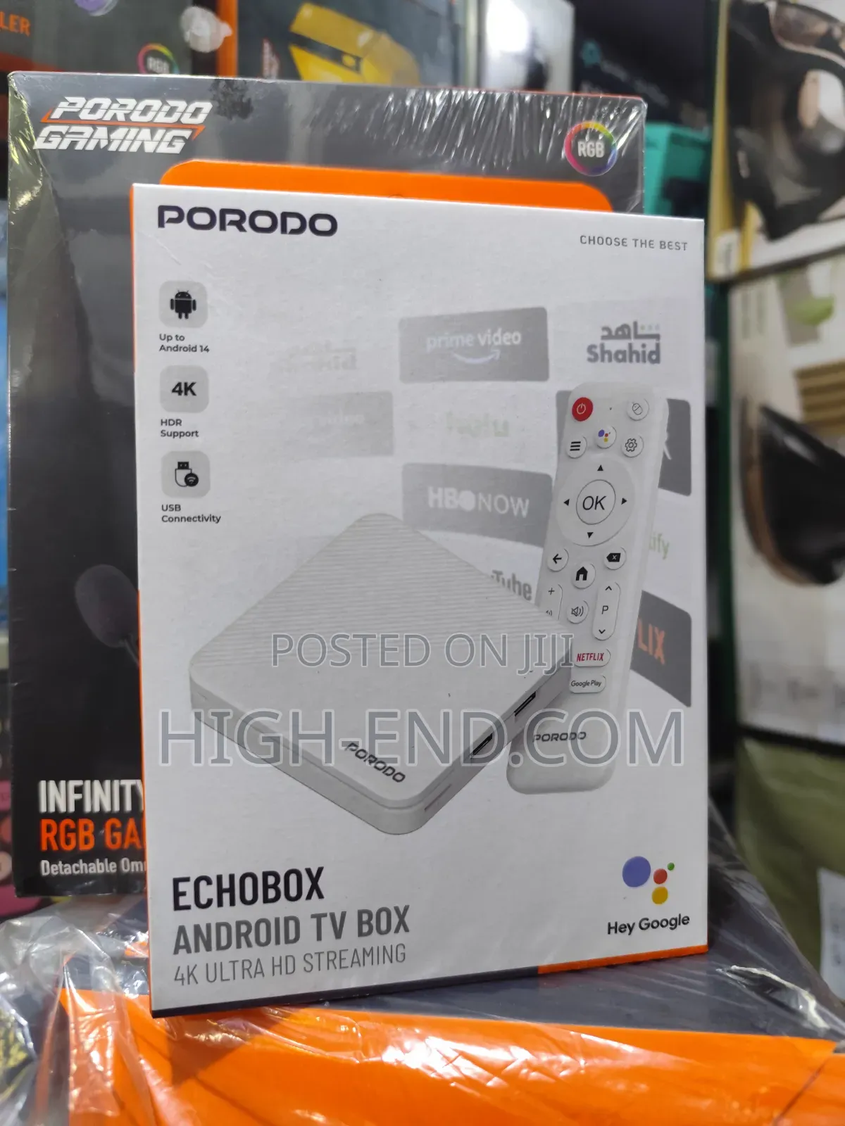 Porodo Echobox Android Tv Box Ultra Hd Streaming