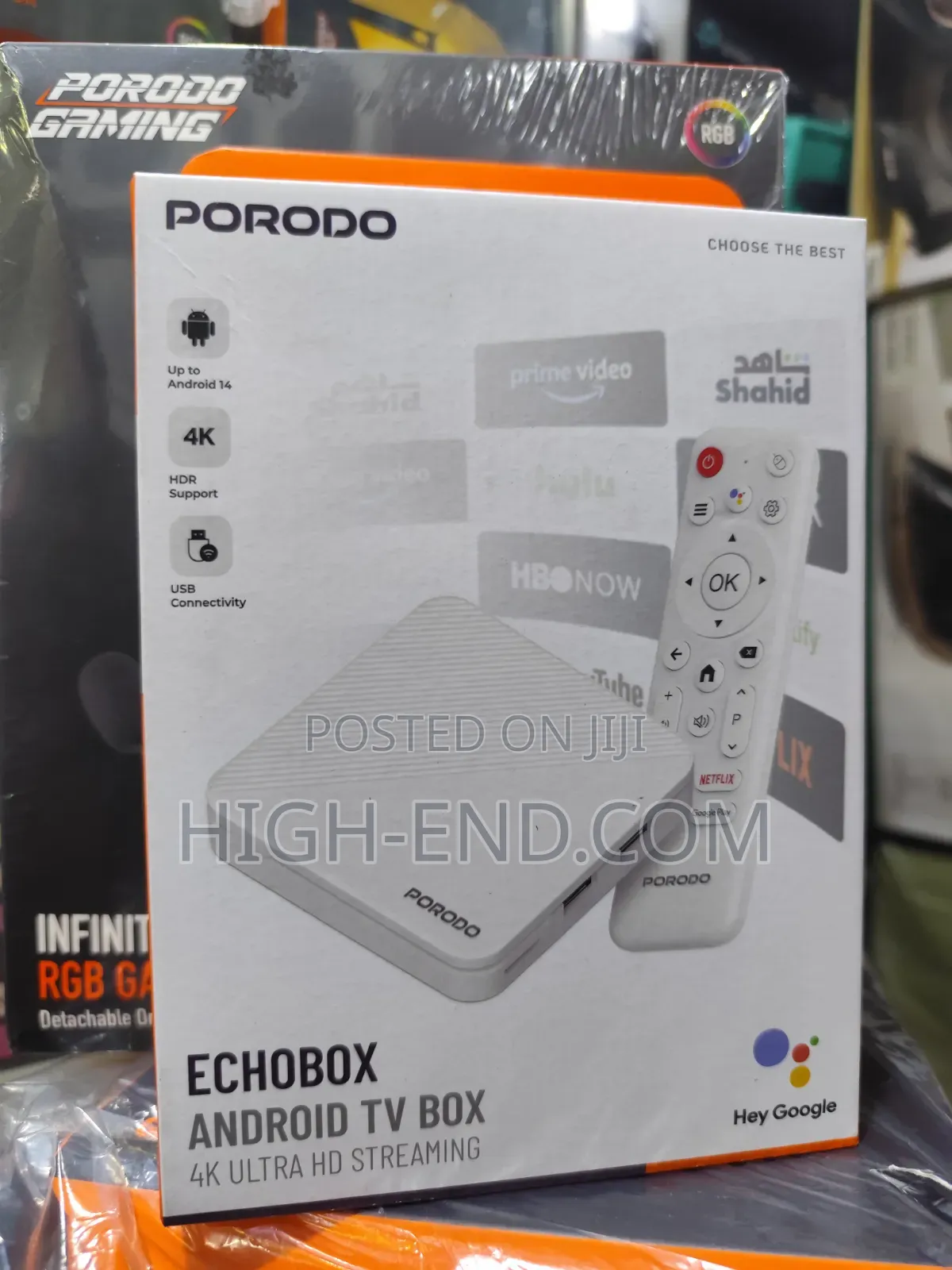 Porodo Echobox Android Tv Box Ultra Hd Streaming