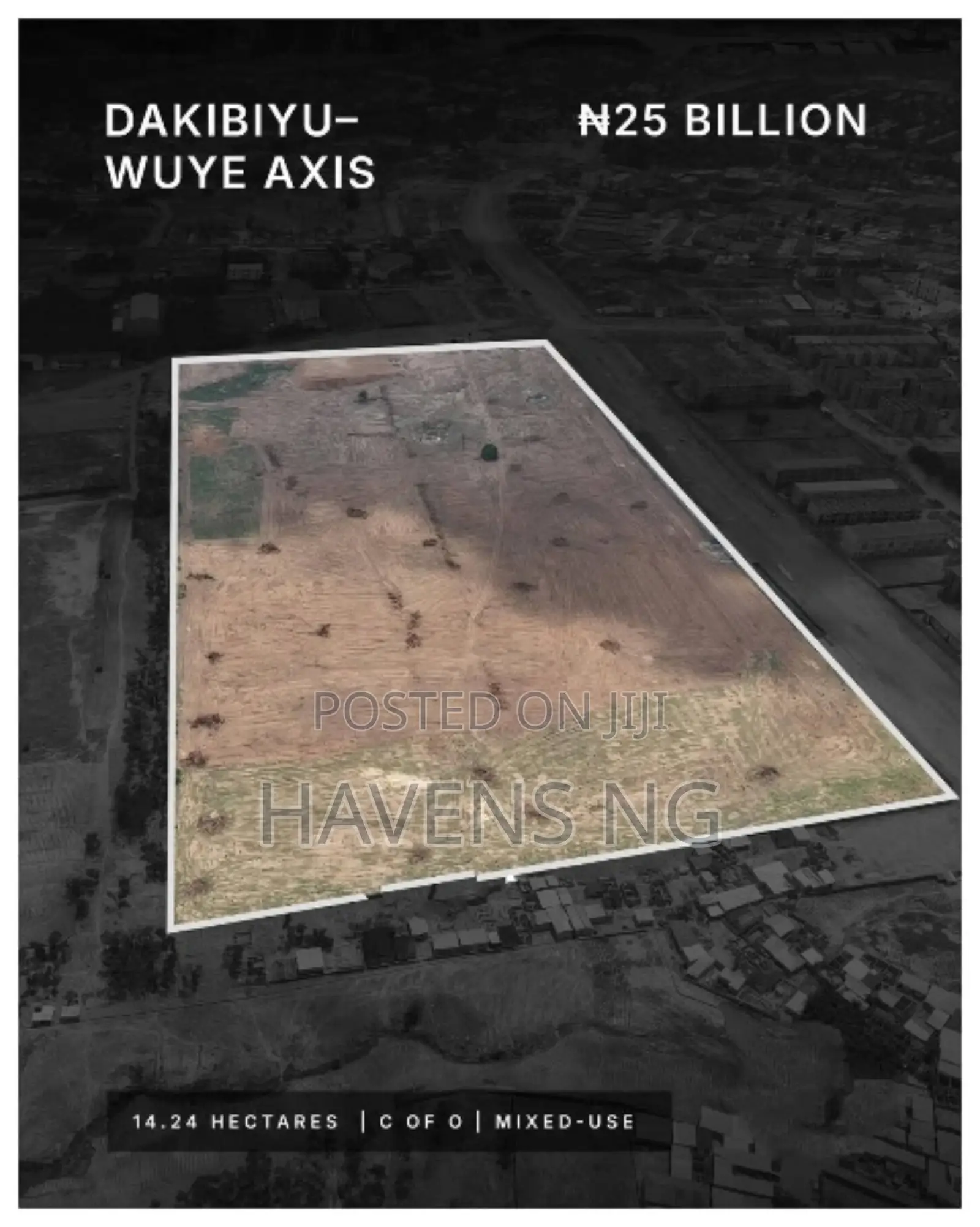 Wuye / Dakibiyu • 14.24 Hectares • ₦25 Billion • Cofo • Mixed-Use