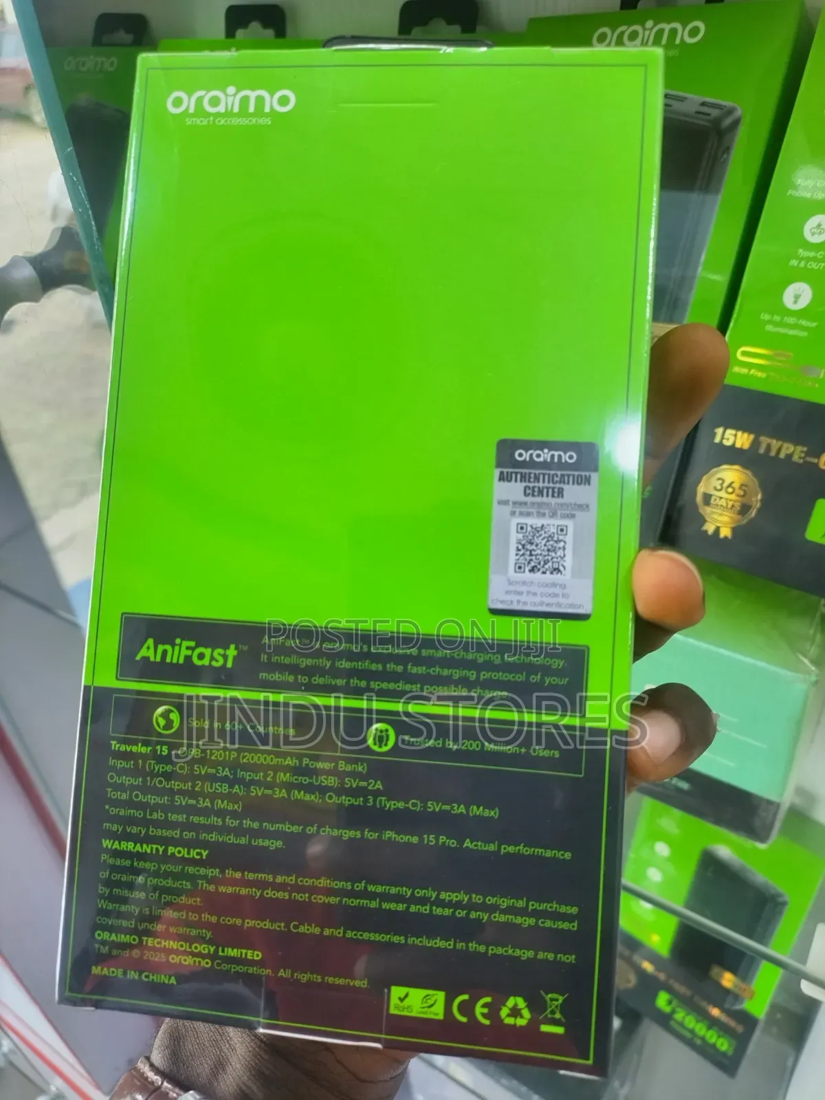 Original Oraimo 15w 20000mah Power Bank