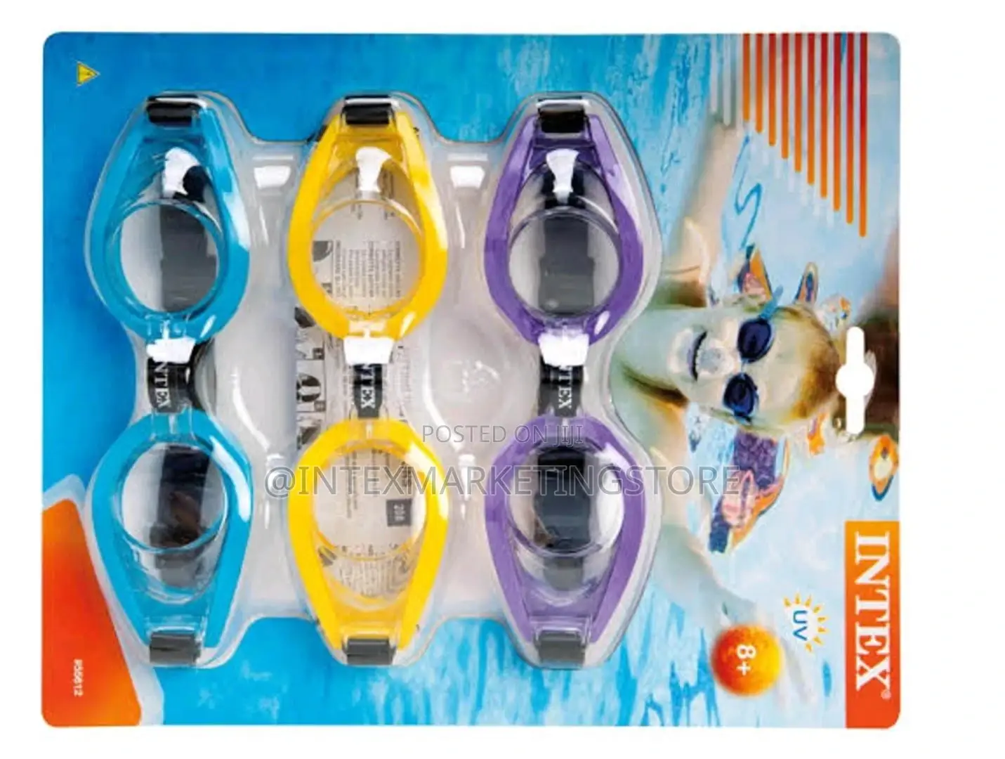 Intex Swimming Googles Pads Pack Of 3 (Age 8 – 10)