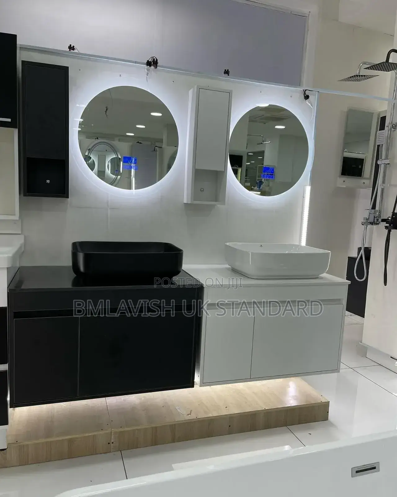 Suspended Cabinet Set With Led Mirror