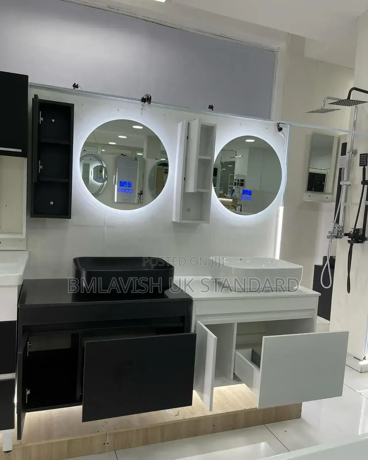 Suspended Cabinet Set With Led Mirror