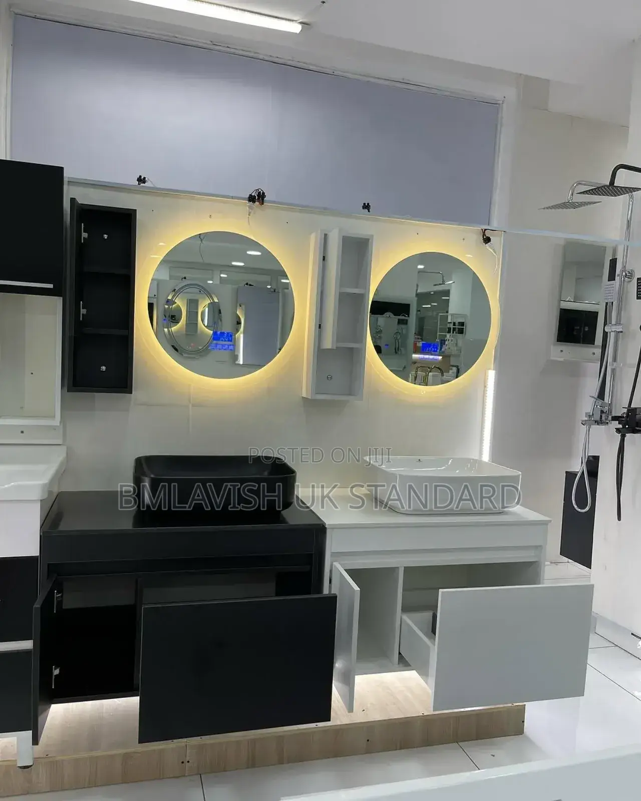 Suspended Cabinet Set With Led Mirror