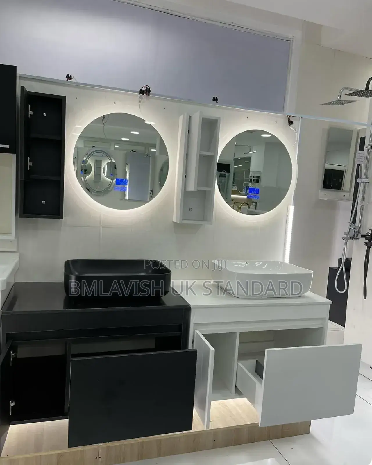 Suspended Cabinet Set With Led Mirror
