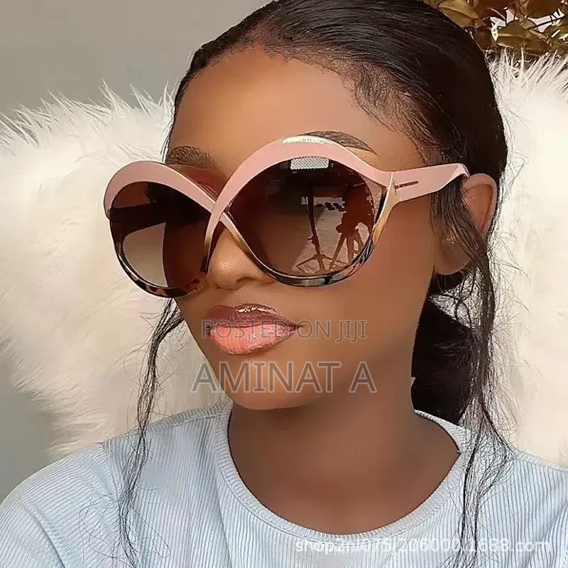 Luxurious Eye Glasses Bold Unique Frame (Khaki)