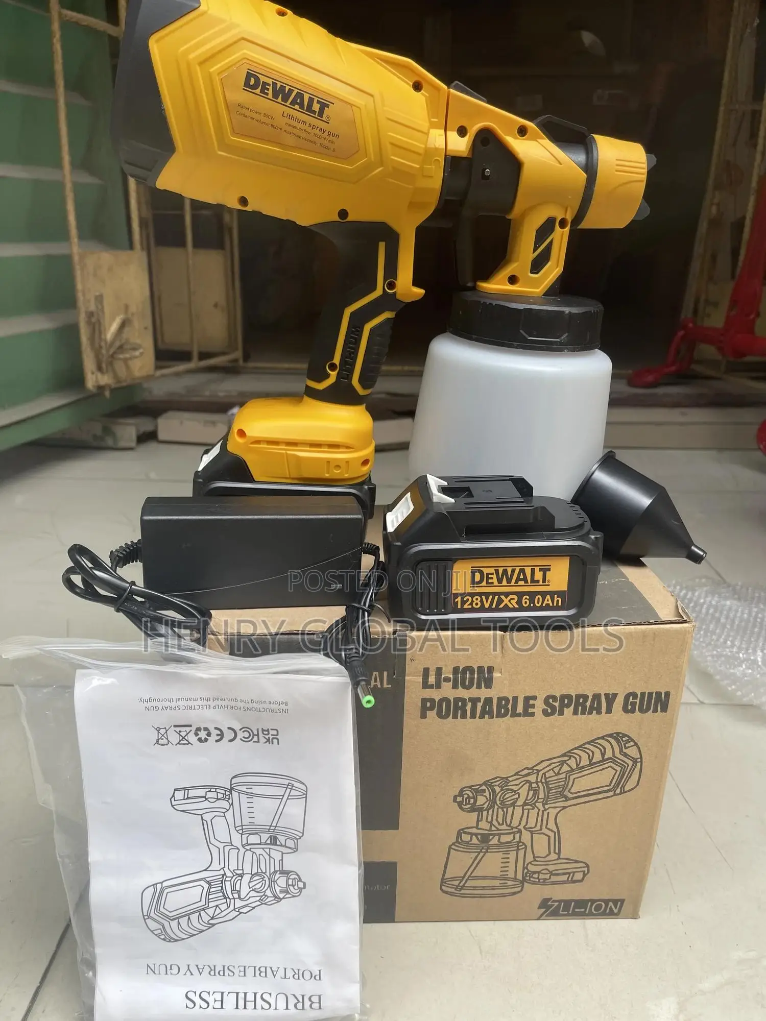 128v Dewalt Battery Paint Spray Gun Machine