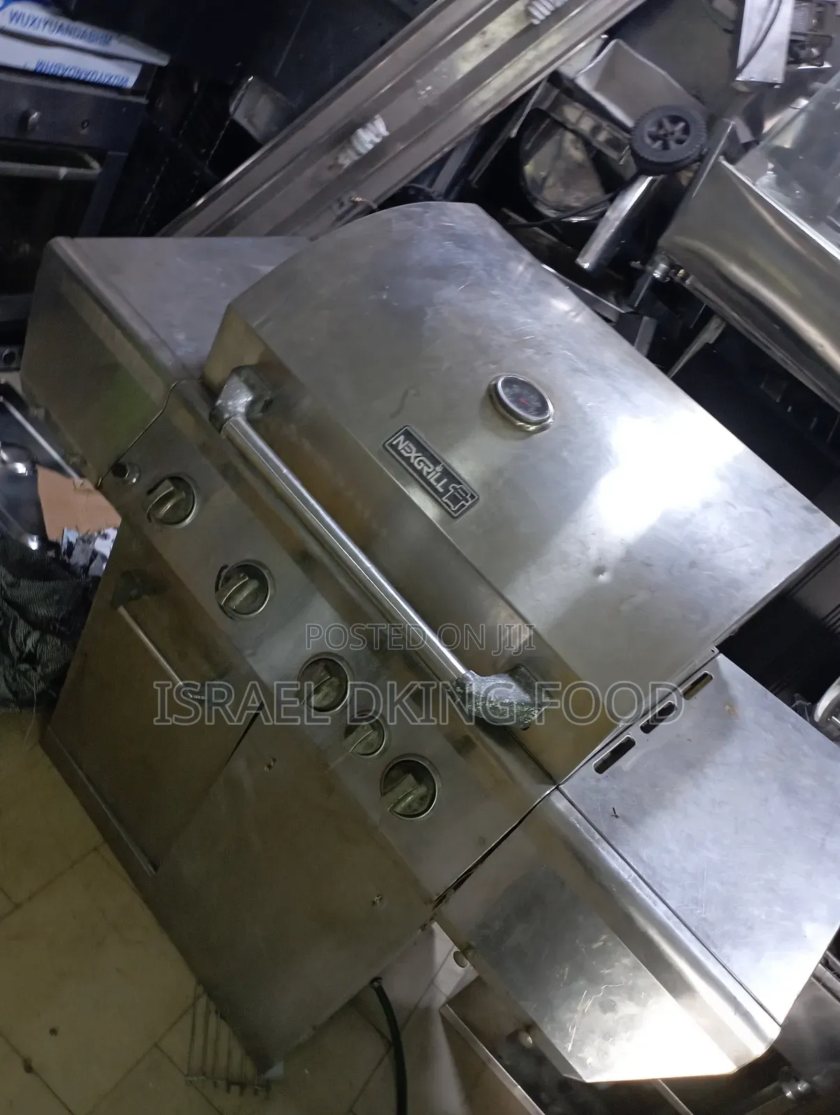Industrial Stainless 4burner Gas Barbecue With Cabinet