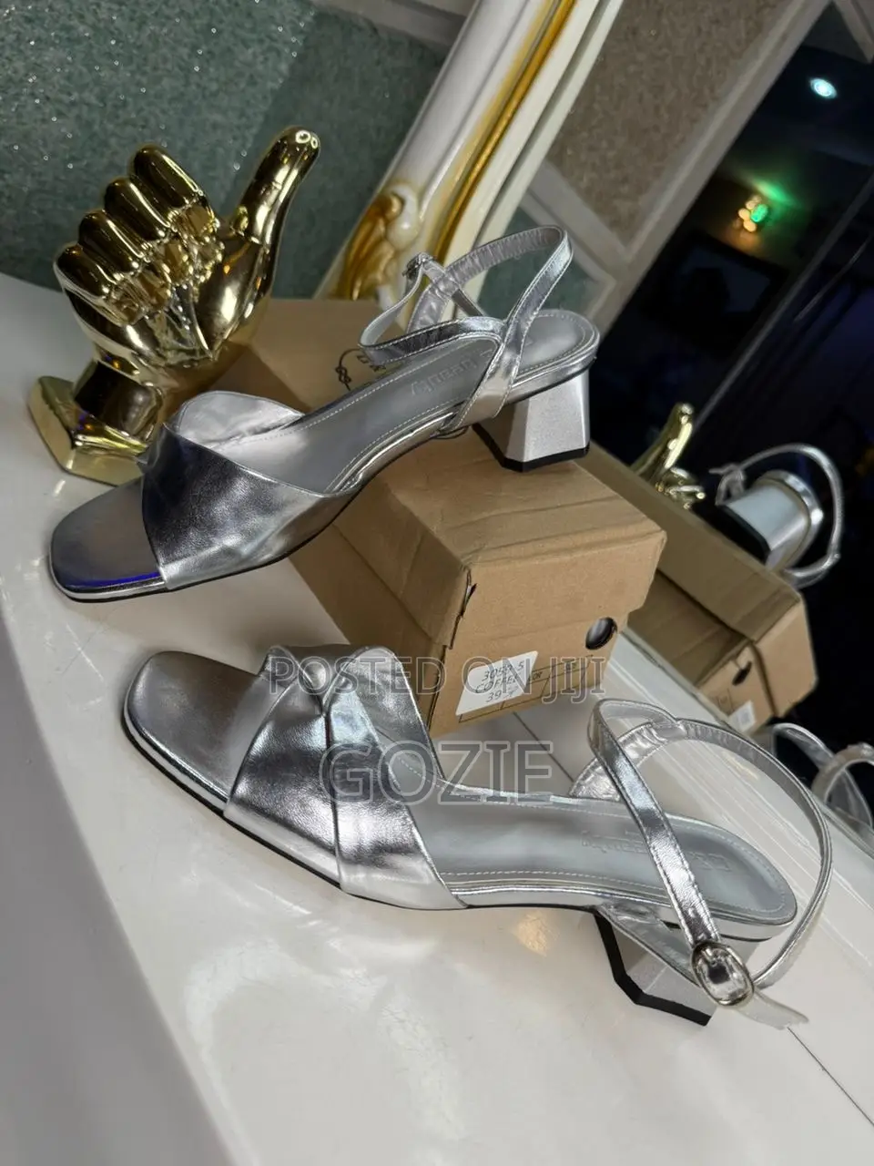 Beautiful Elegant Low Block Heel Sandals
