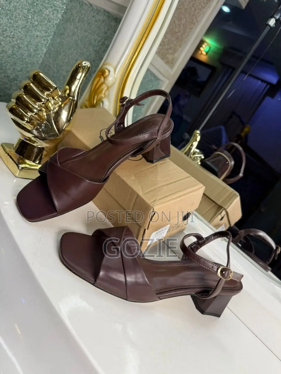 Beautiful Elegant Low Block Heel Sandals