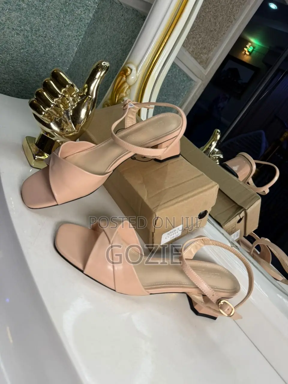 Beautiful Elegant Low Block Heel Sandals