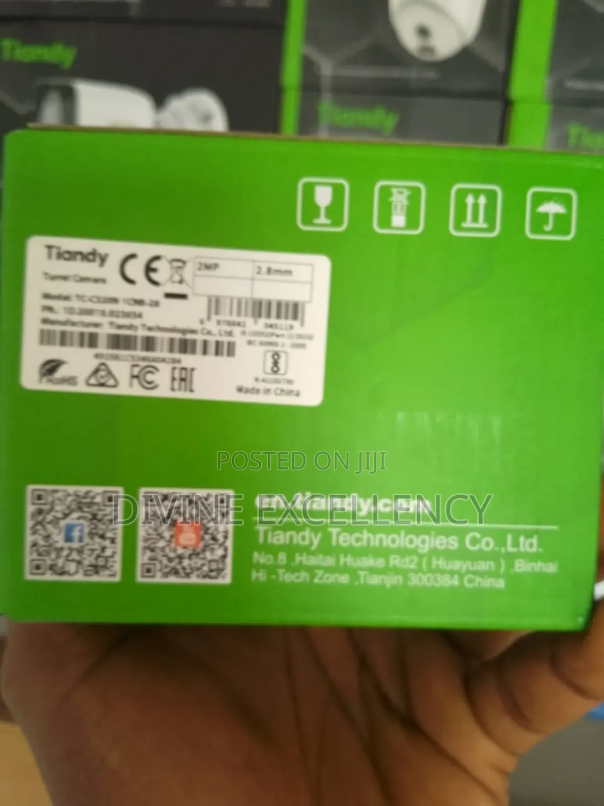 Tiandy 2mp Ip Indoor Dome CCTV Camera