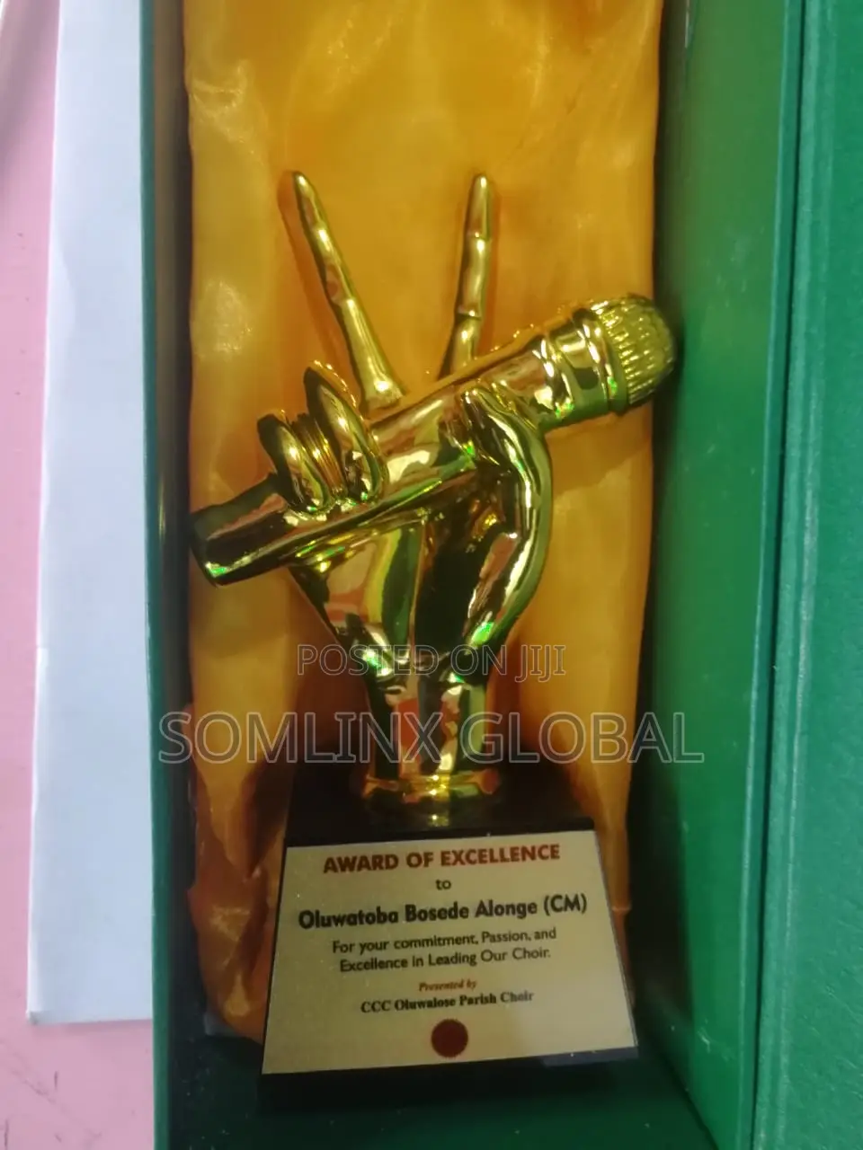 Trophy Mic With Branding
