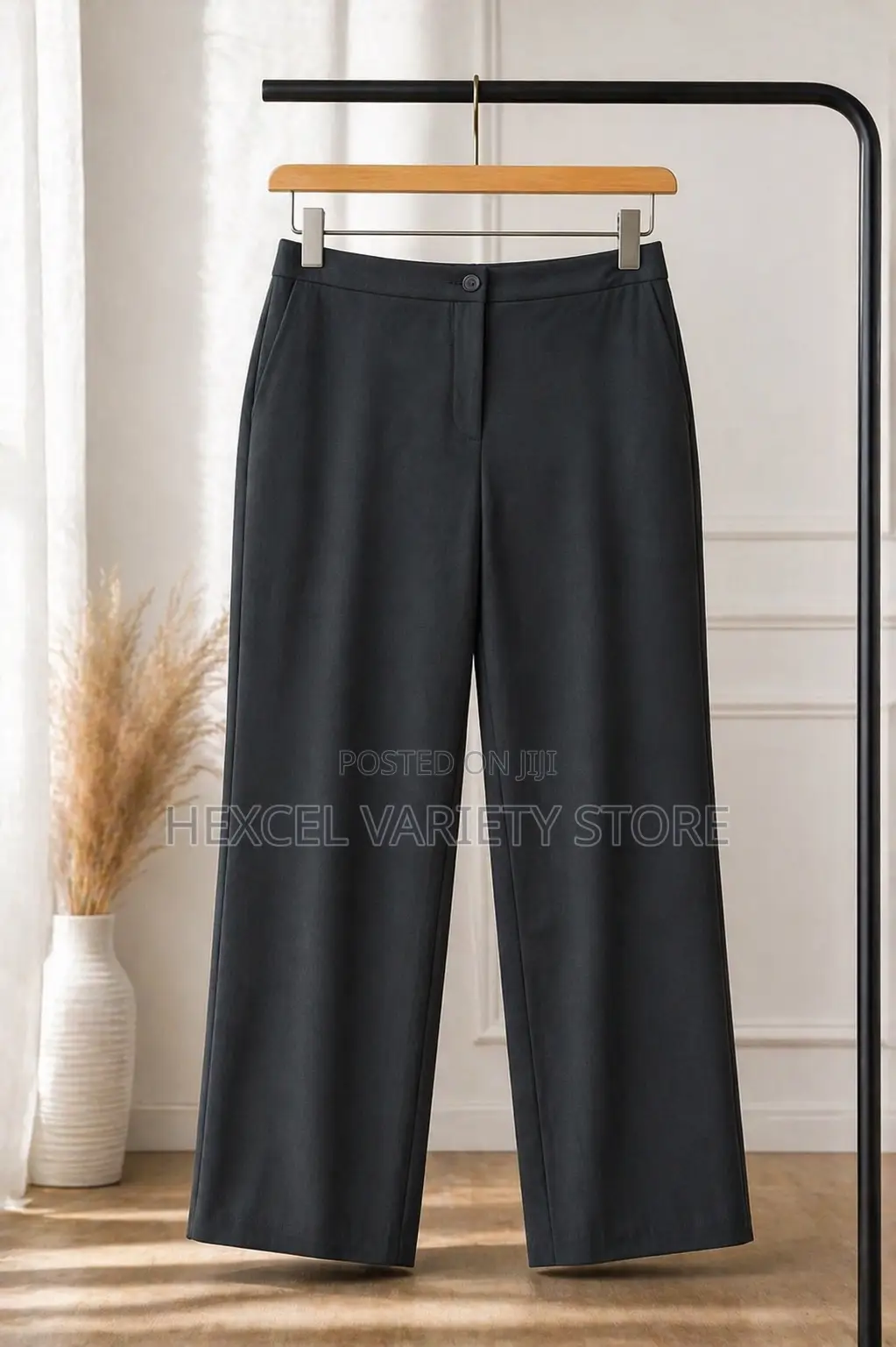 Classic Checkered Trousers – Straight-Leg Pants Trouser